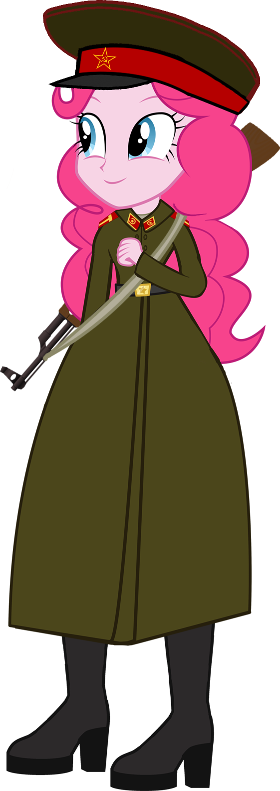 Pinkiepiemike, Boots, Communism, Equestria Girls, Gun, - Communism In Equestria (561x1582)
