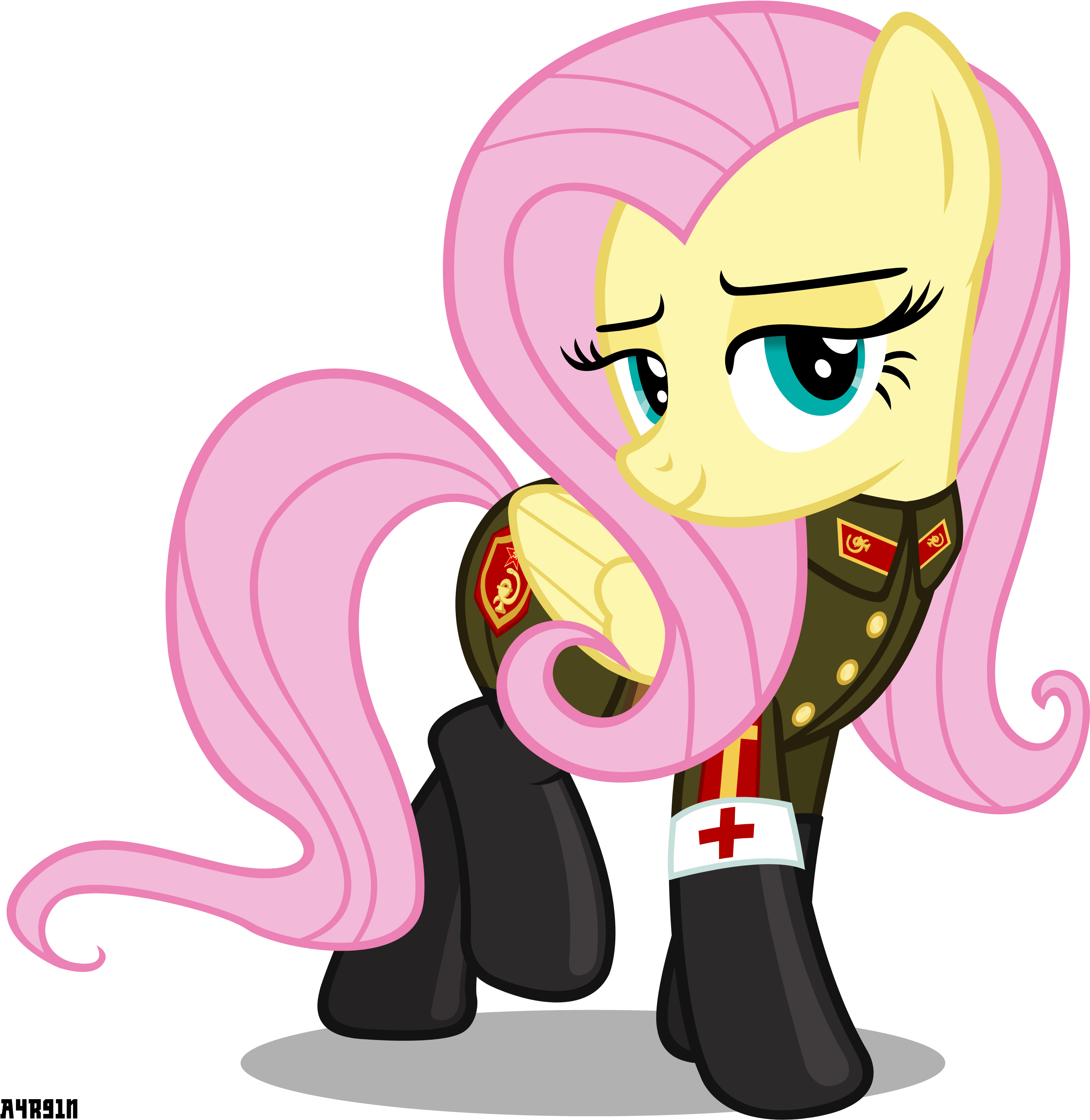 Communist Fluttershy (3000x3000)