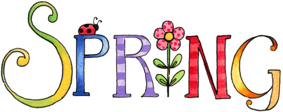 let's Talk Spring And Spring Break $1000 Cash Giveaway - Word Spring Clip Art (571x226)