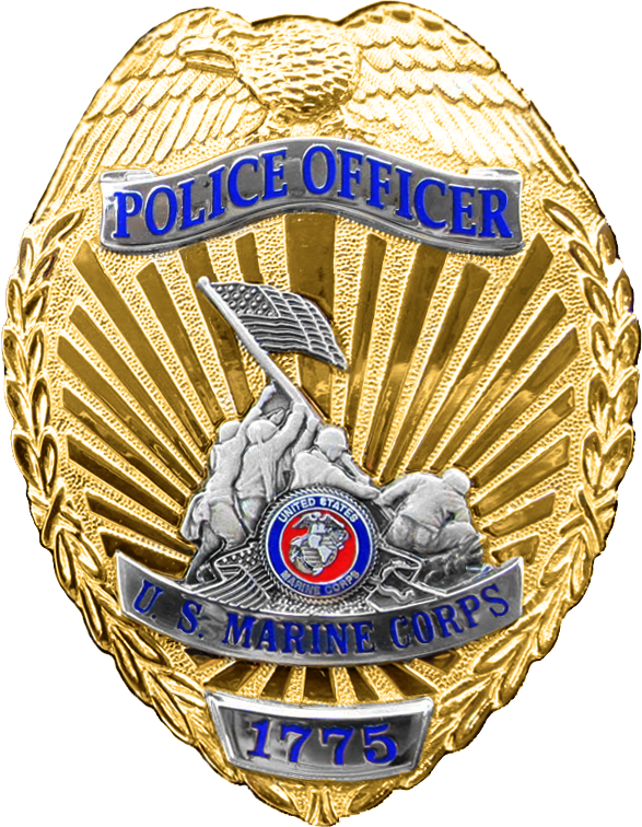 Police Badge Template - Usmc Military Police Badge (587x756)