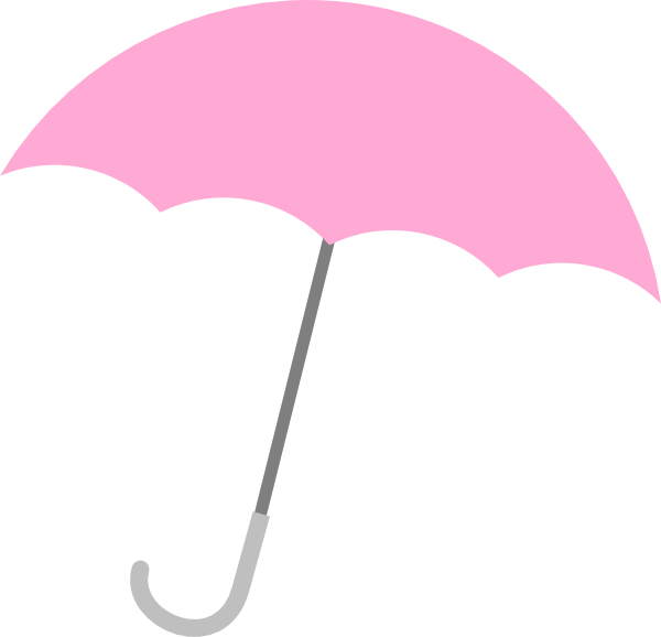 Shower Clipart Transparent Umbrella - Pink Baby Shower Umbrella (600x578)