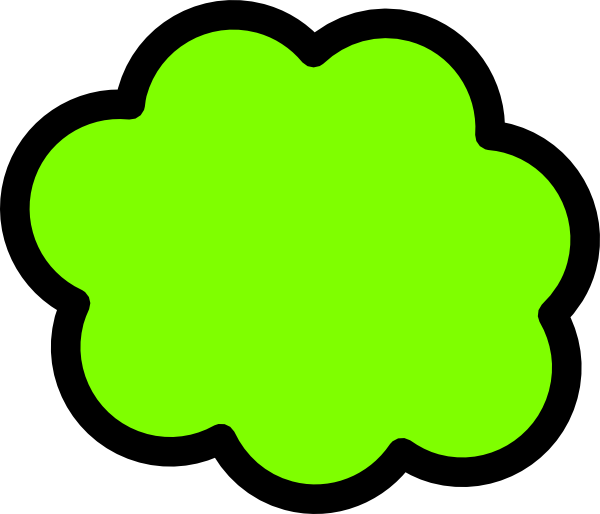 Greencloud Clip Art - Green Cloud Clipart (600x514)