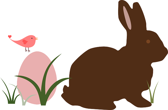 Holiday Silhouette, Spring, Bird, Grass, Bunny, Egg, - Rabbit Silhouette (640x419)