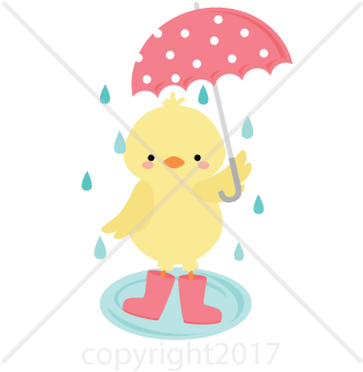 Duck In The Rain Clip Art (360x360)