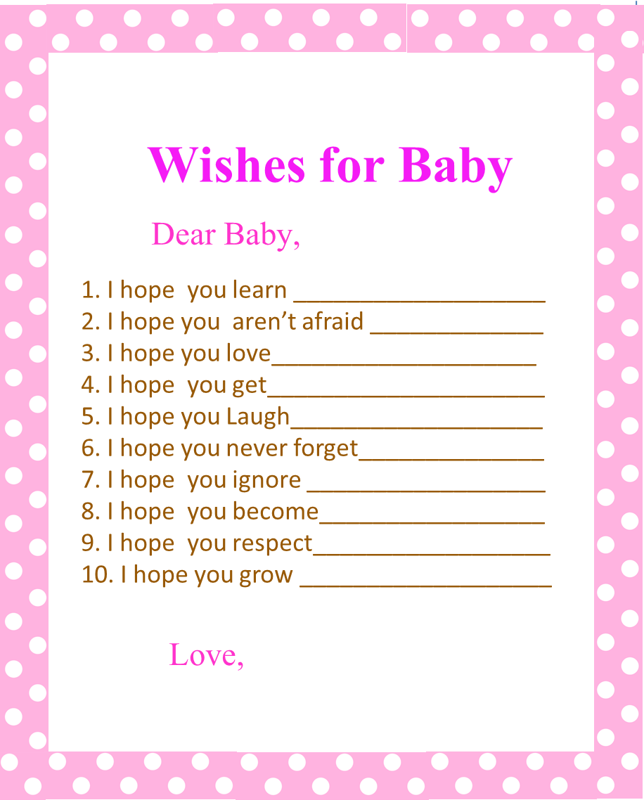 Baby Shower Cards Free Beautiful 5 Best Images Of Printable - Baby Shower Wishes Printable (916x1138)