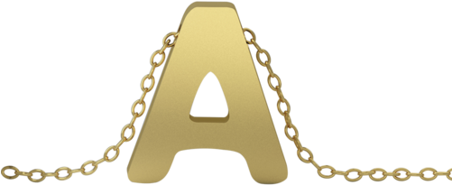 Gold Initial Jewellery - Bill Cipher (500x500)