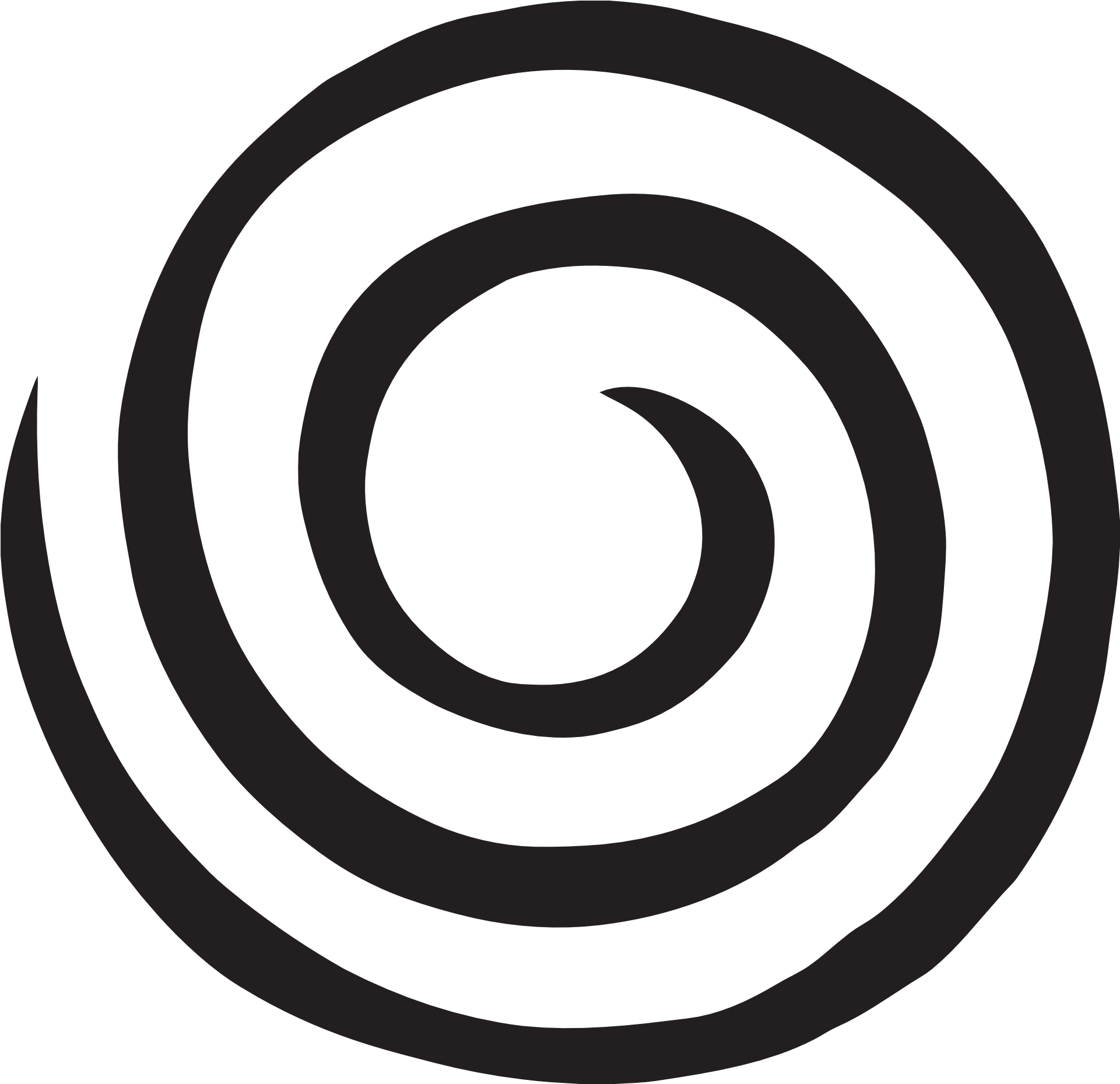 Black Circle Swirl Png (2126x1987)