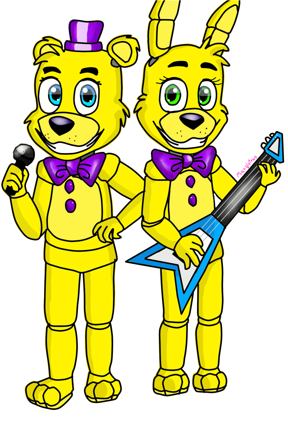 Fnaf World Fredbear And Spring Bonnie By Mad Scientist - Fnaf World Fredbear And Springbonnie (1024x1365)