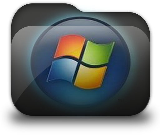 Windows 7 Black Folder By Devilskof - Windows 7 (512x512)