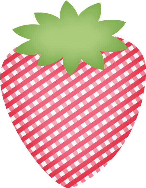 Say Hello - Pink Strawberry Clipart (604x773)