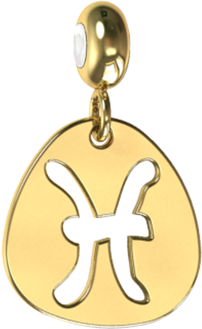 Gold Pisces Charm - Silver (1000x1000)