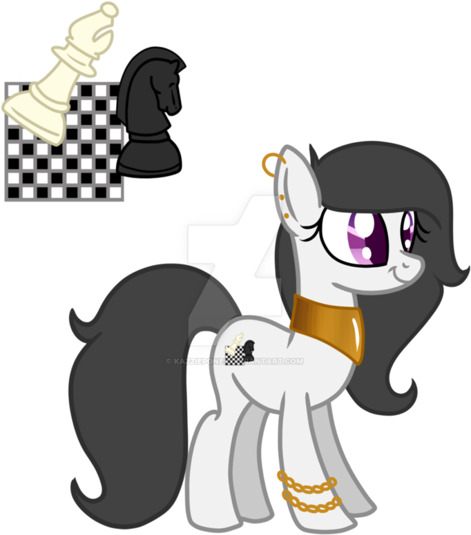 Chess Pony [closed] By Kazziepones - Cartoon (894x894)