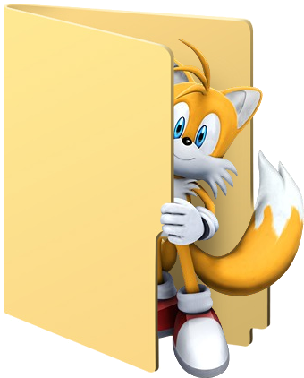 Tails In Your Folder By Angelofto - Windows 7 Folder Icon Png (424x424)