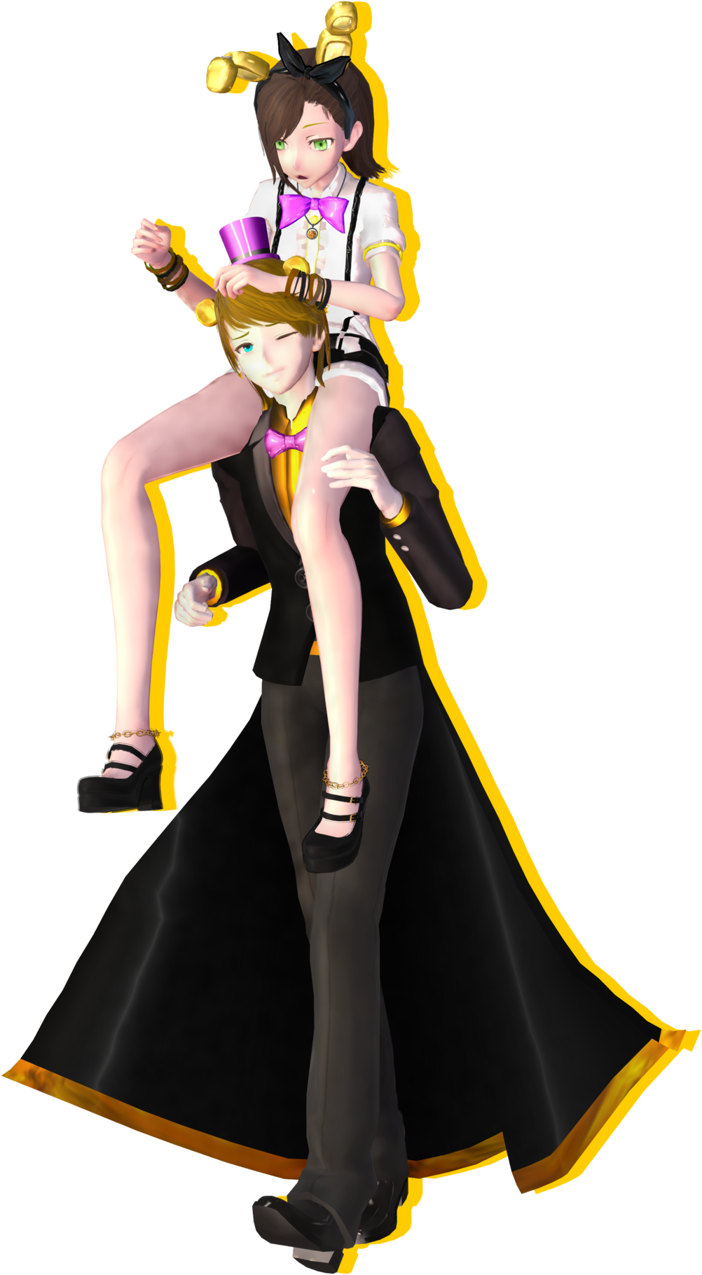 Fredbear And Spring Bonnie By External-z - Action Figure (1024x2048)