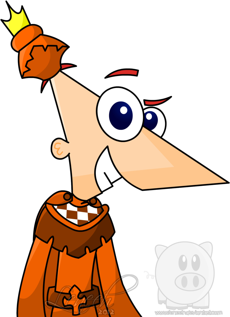 Chess King Phineas By Leneeh - Cartoon (900x1218)