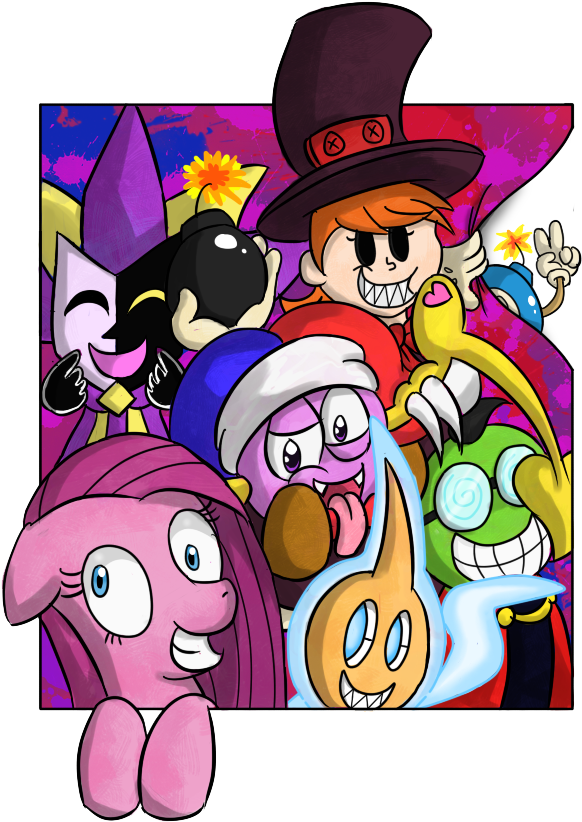 Sweet Candy Girl, Crossover, Dimentio, Fawful, Kirby, - Cartoon (657x854)
