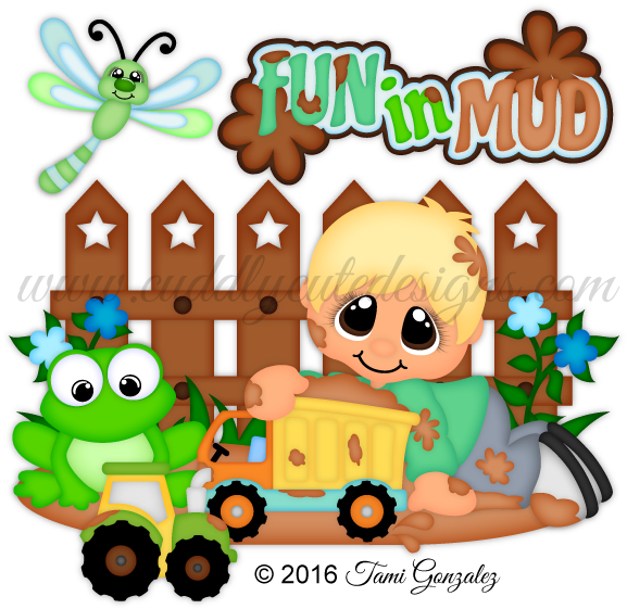 Fun In Mud - Foundation Piecing (600x600)