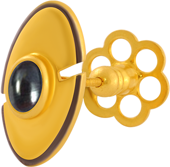 22k Yellow Gold Men's Jewellery - Circle (800x800)