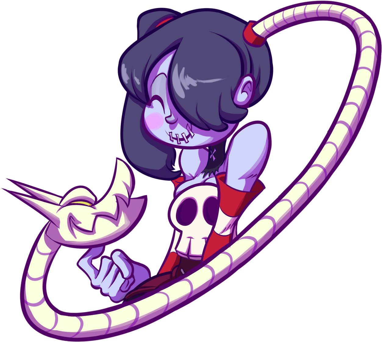 Skullgirls Pink Purple Fictional Character Clip Art - Cartoon (1280x1165)