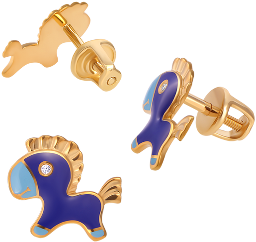 Earrings "stefanie" With Enamel - Jewellery (600x600)