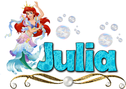 Gallery For > Julia The Name Clipart - Little Mermaid Clipart (540x380)