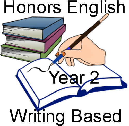 Honors English Writing Based Year 2 Text - Open Book Clip Art (500x500)