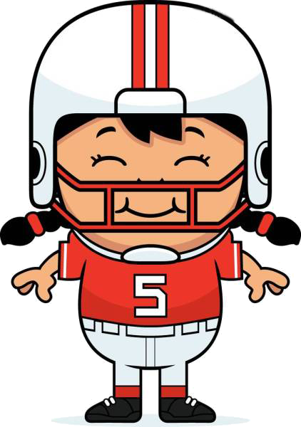 Cartoon Football Player American Football Illustration - Cartoon Football Player American Football Illustration (422x600)