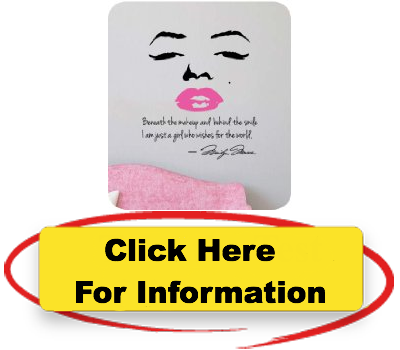 Marilyn Monroe Wall Decal Decor Quote Face Pink Lips - Marilyn Monroe 'beneath The Makeup' Black Vinyl Wall (400x350)
