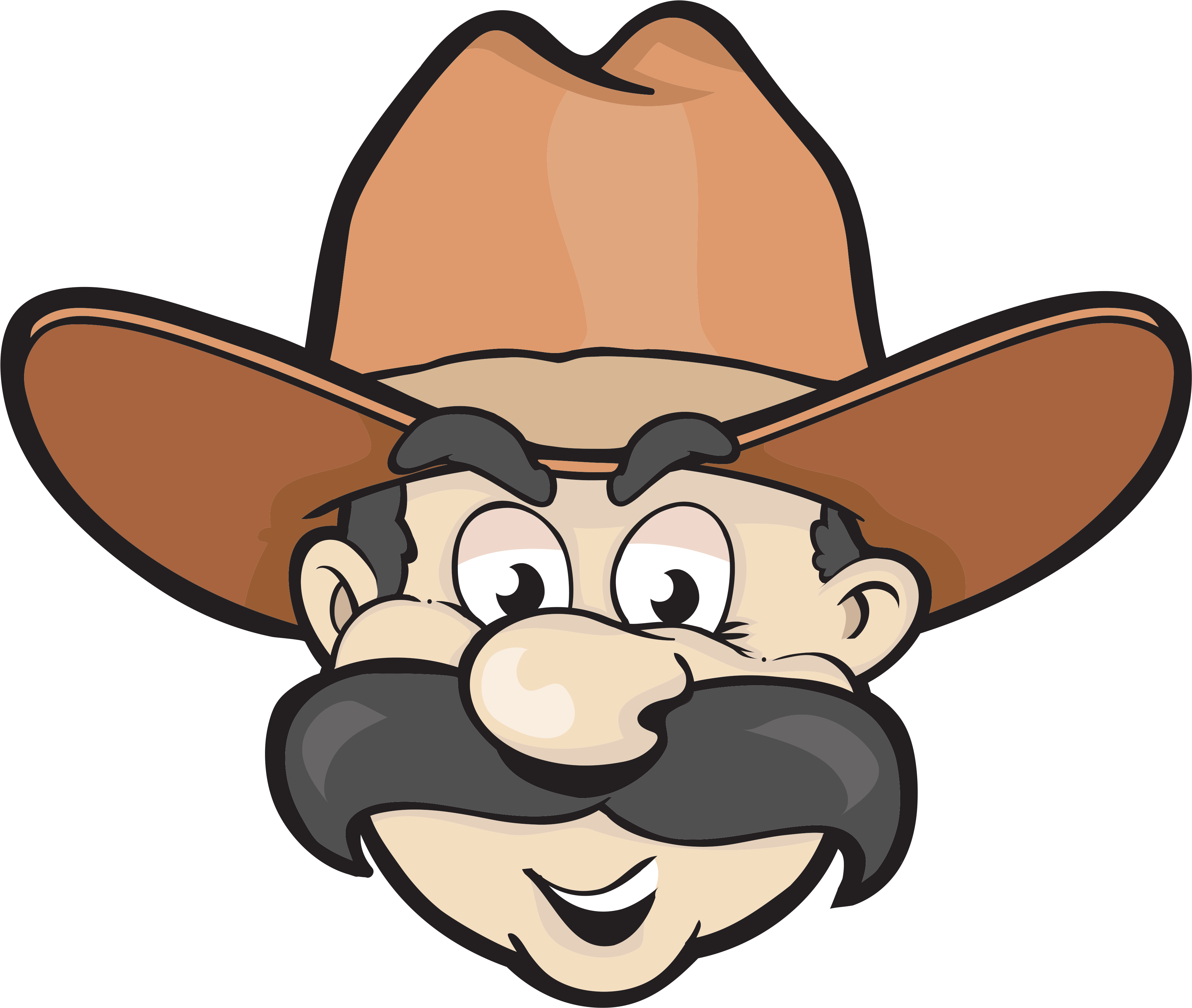 See Here Cowboy Hat Transparent Background - Cowboy (3814x3200)