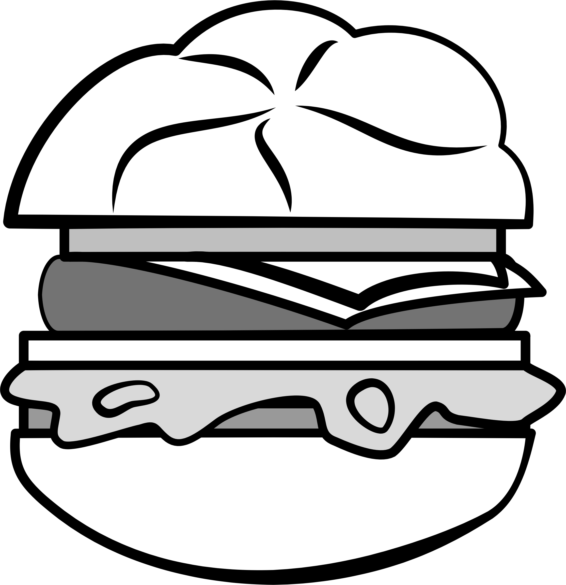 Big Image - Hamburguesa Silueta Png (2228x2299)