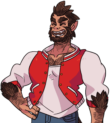 Skullgirls Monster Prom Beowulf Beowulf Skullgirls - Monster Prom Scott (356x398)