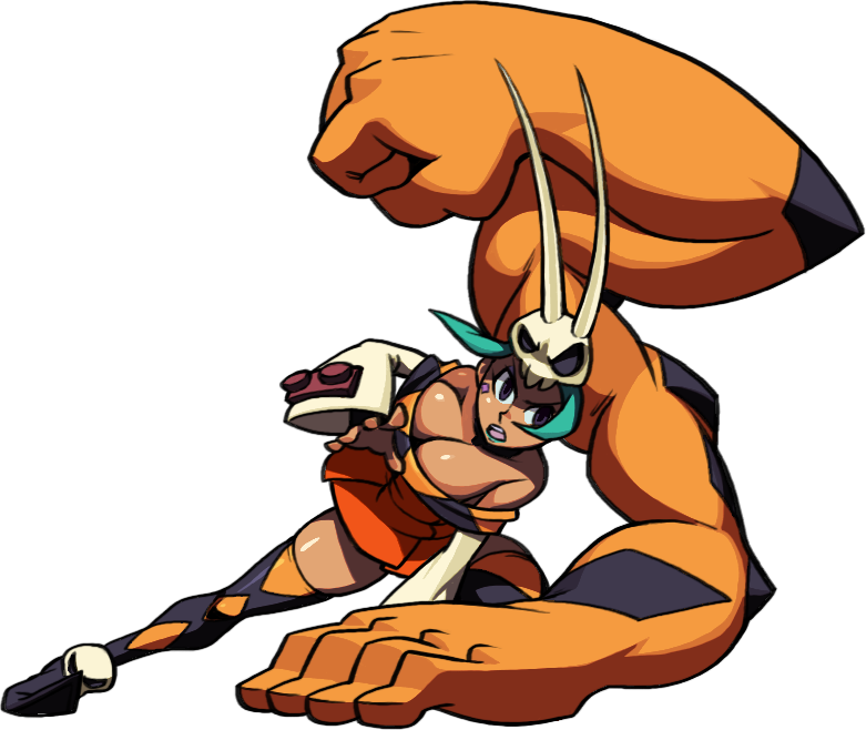 Cerebella Lowers Herself Down So Vice Versa Can Attack - Cerebella Final Moves (781x658)