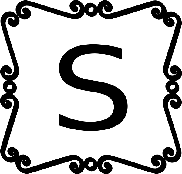 S Scroll Border Clip Art - Bani Guru Ravidass Ji Ki (600x574)