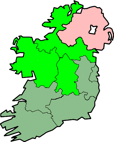 Border, Midland And Western Region Bright Green - Most Popular Names Ireland (400x499)