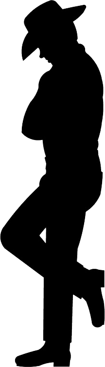 Cowboy Silhouette Png - Cowboy Silhouette Clip Art (216x755)