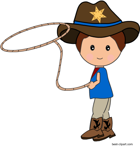 Cowboy With A Lasso Rope Clip Art - Lasso (550x550)