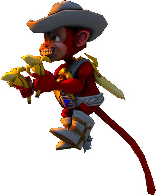 Cowboy Monkey - Monkey Pet Dungeon Defenders (569x635)