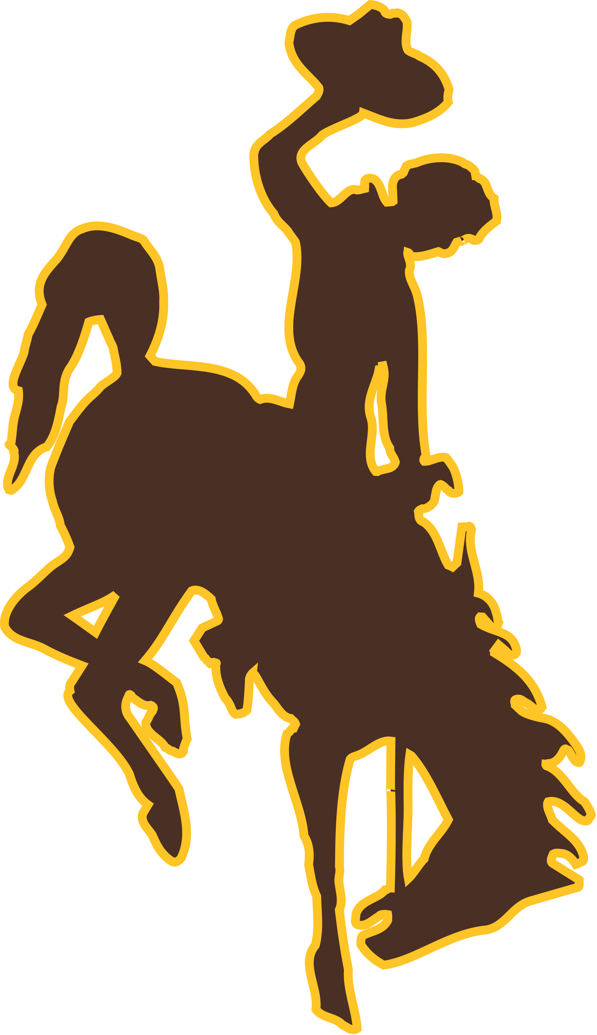Open - University Of Wyoming Mascot (2000x3468)