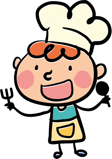 Happy Cartoon Chef Wall Sticker - Afbeelding Kok (374x529)