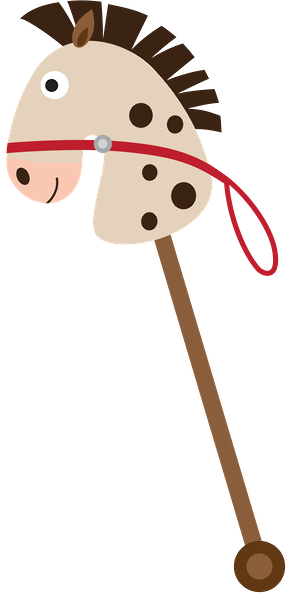 Cowboy E Cowgirl - Free Stick Horse Clipart (286x593)