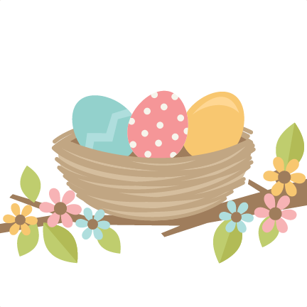 Nest On Branch Svg Scrapbook Cut File Cute Clipart - Easter Nest Clip Art (432x432)