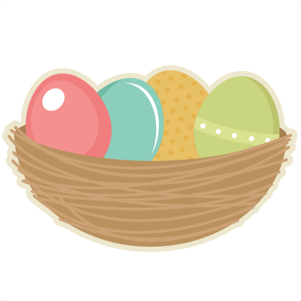 Easter Eggs In Nest Svg Cutting Files Easter Egg Svg - Clipart Easter Nest (432x432)