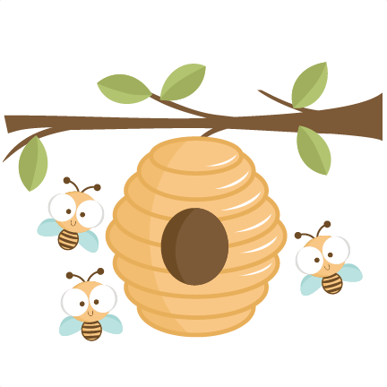 Beehive Bee Hive Clip Art Clipart Image Clip Art Library - Beehive And Tree Clip Art (432x432)