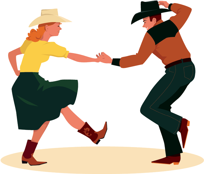 A Wild West Themed Event Was Hosted At Iffley Residential - Cartoon Barn Dancing (840x560)