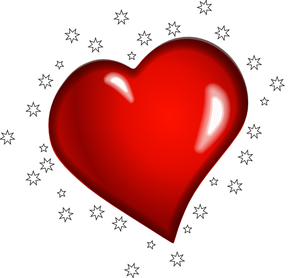 3d Red Heart Character Country - Heart (600x573)