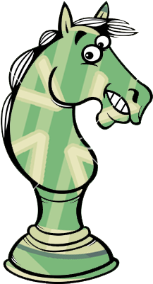 Chancoin Chess Site - Chess Knight Cartoon (380x400)