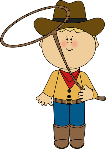 Little Cowboy Clipart - Cartoon (357x500)