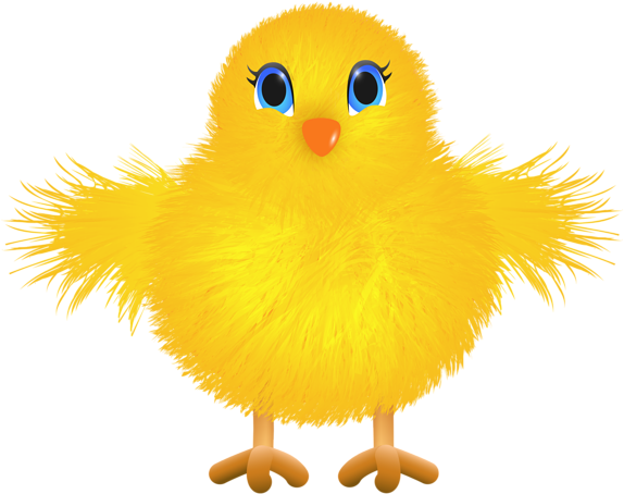 Cute Yellow Chicken Transparent Png Clip Art Image - Chicken (600x472)