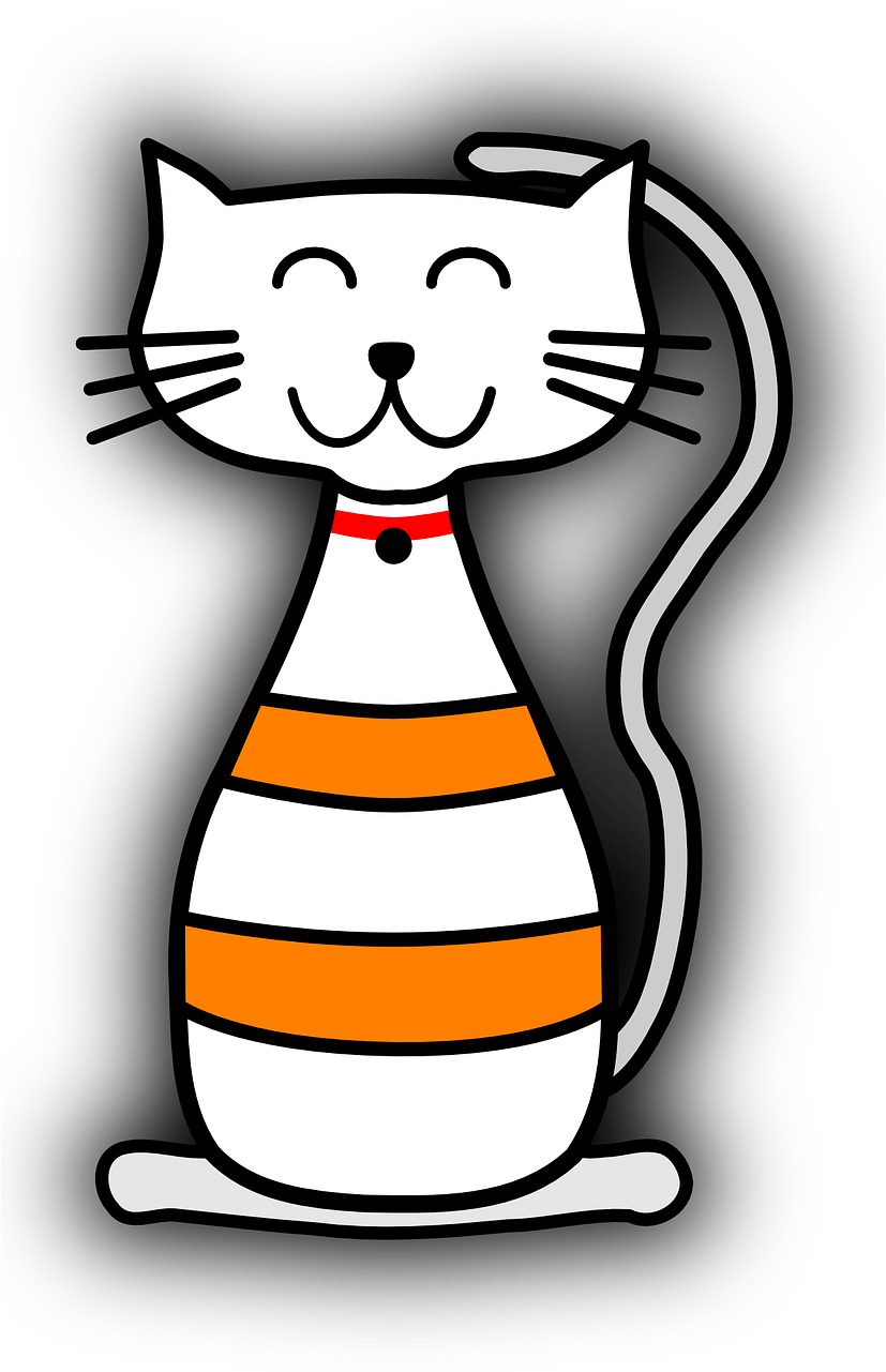 Cat Striped Smiling Cartoon Png Image - Thanks For Making My Birthday Special (898x1280)