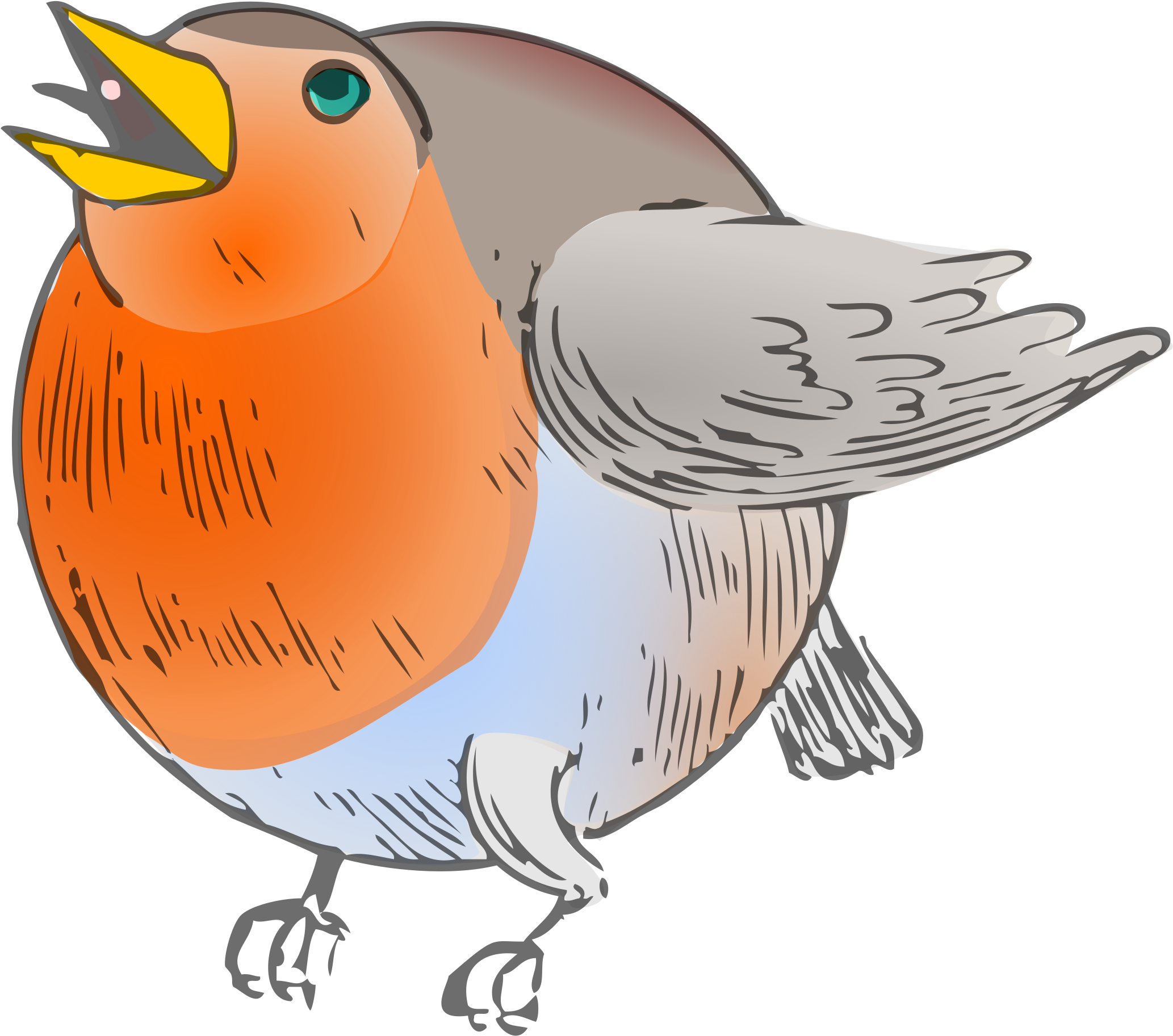 Robin Clipart Transparent - Round Robin (2400x2143)
